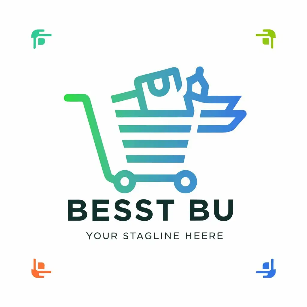 a logo design,with the text "Best bu", main symbol:A shopping cart,Moderate,clear background