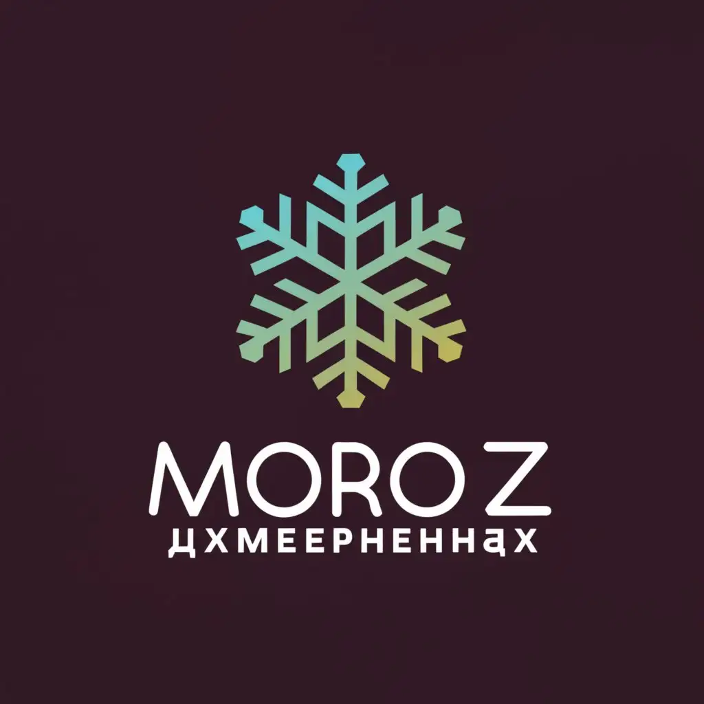 a logo design,with the text "Moroz", main symbol:snowflake,Умеренный,be used in Развлечения industry,clear background