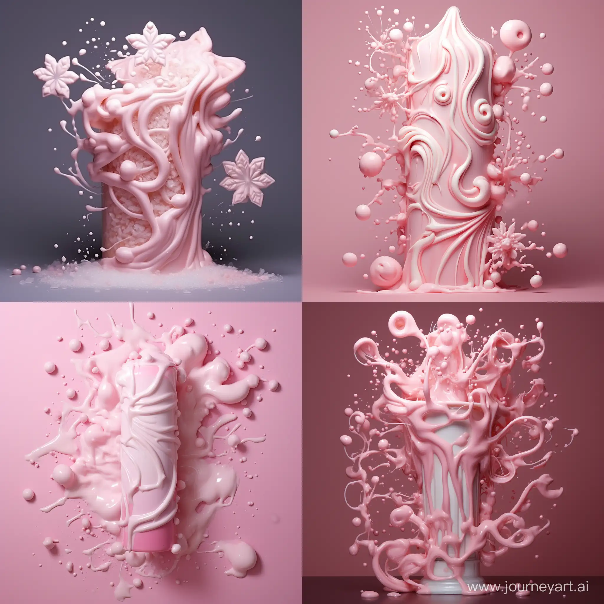 Whimsical-Snowflake-Eruption-from-Pink-Tube