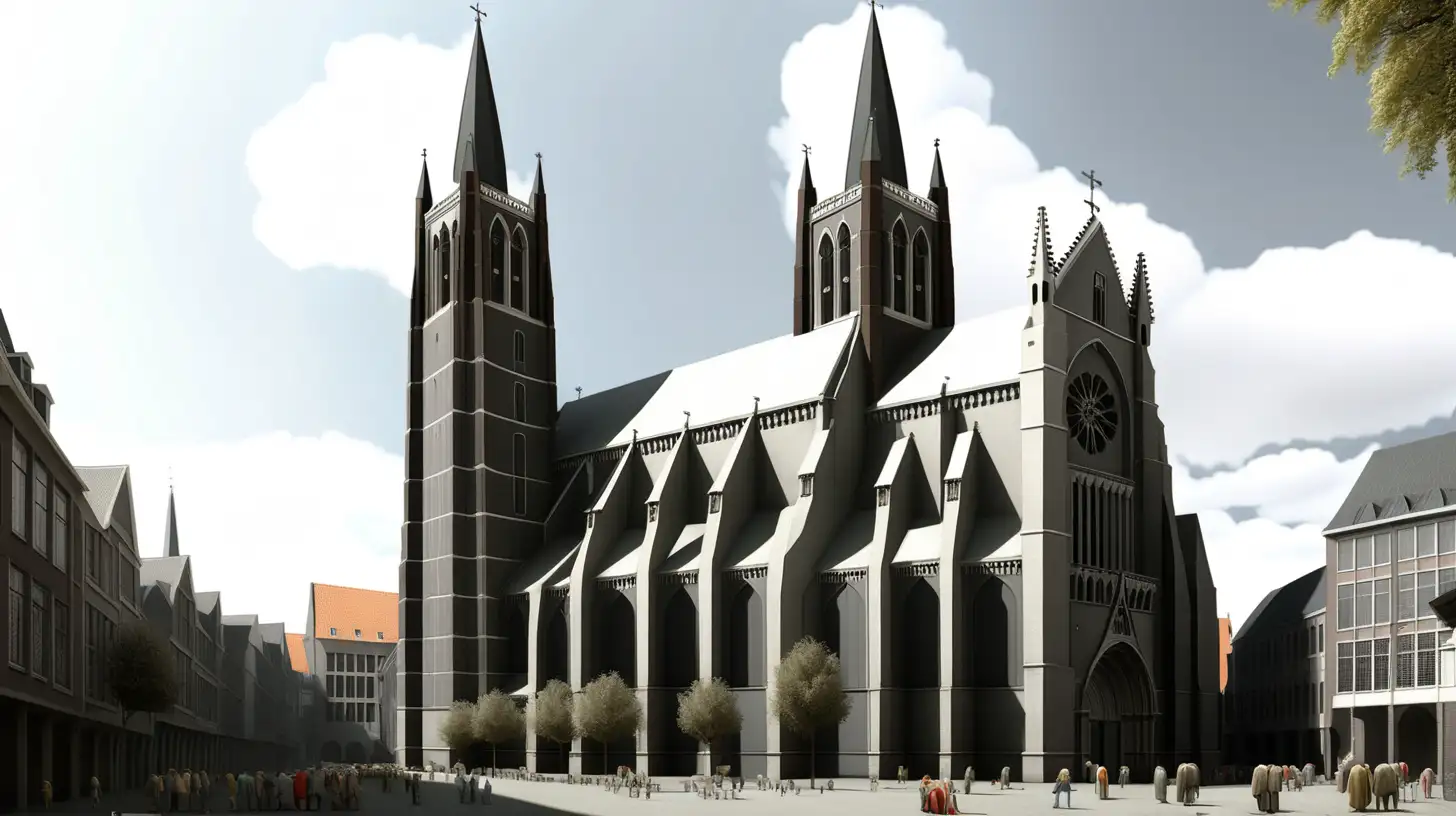 St Bavo's cathedral in 12 century  