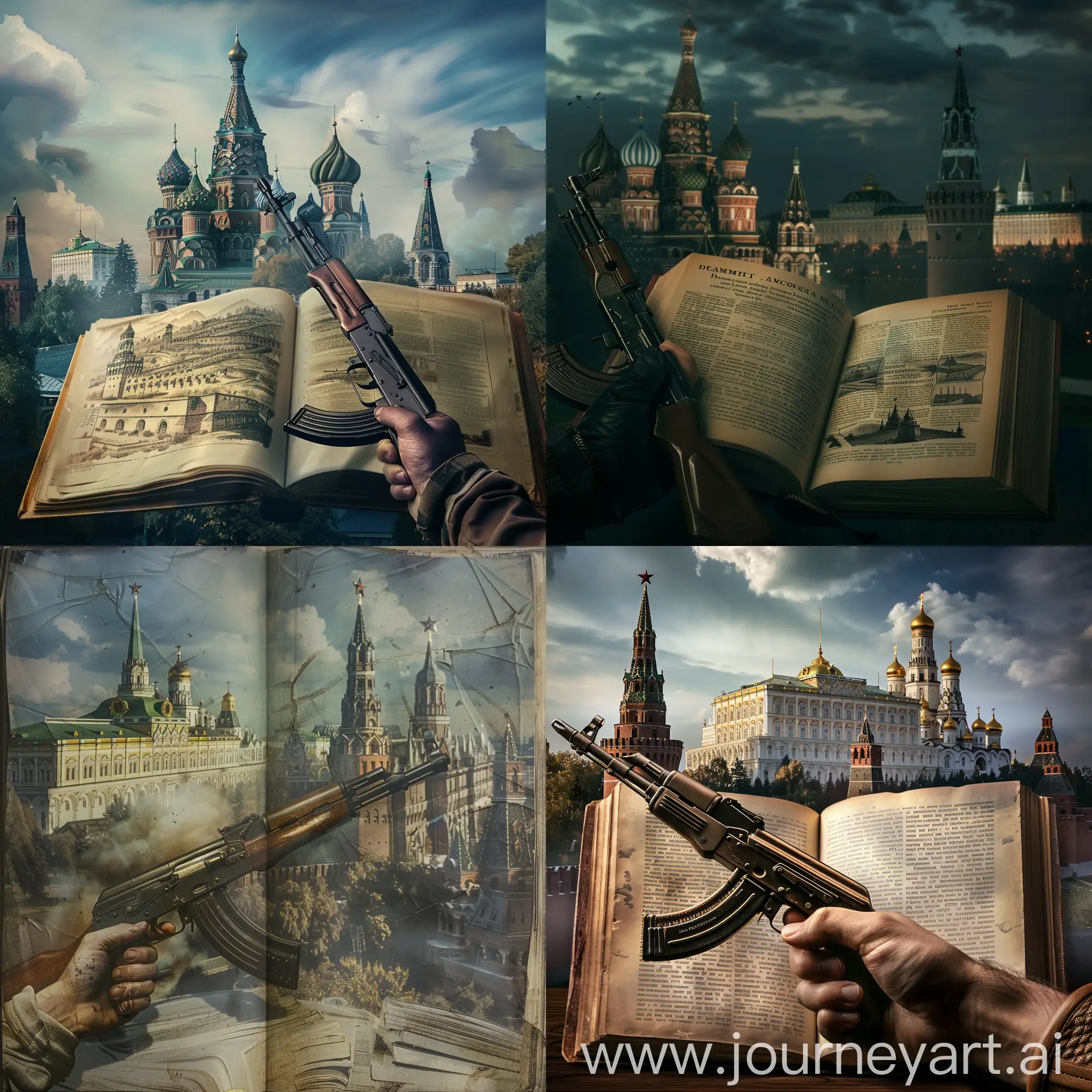 Revolutionary-Vision-Dream-Book-with-AK47-at-the-Kremlin