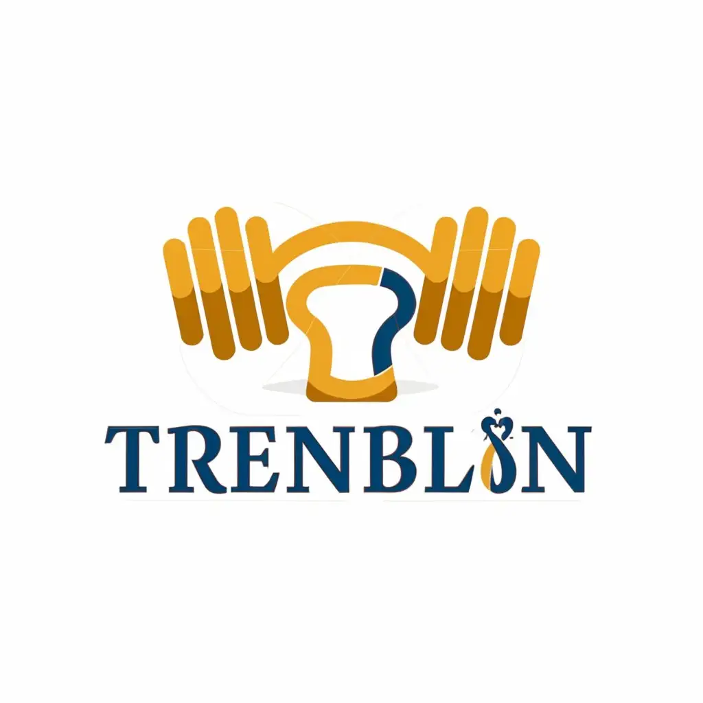 a logo design, with the text 'TrenBelon', main symbol: combination of gym and reward, Moderate, be used in Sports Fitness industry, clear background