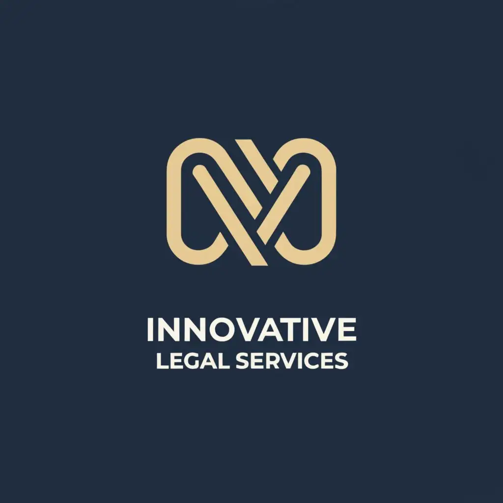 a logo design,with the text "Innovative Legal Services", main symbol:word,Minimalistic,be used in Legal industry,BLUE background