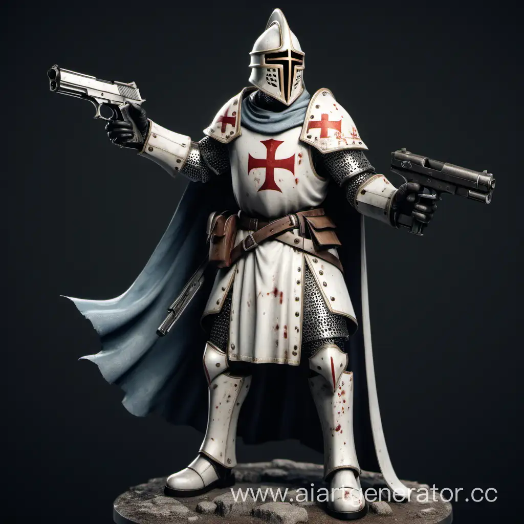 Modern-Crusader-Holding-a-Pistol-Warrior-of-the-New-Age