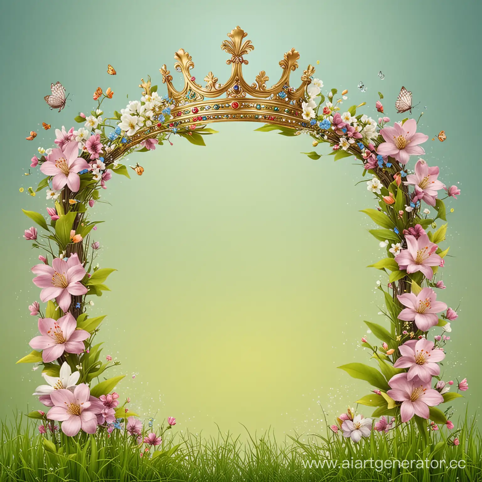 beautiful spring background with crown