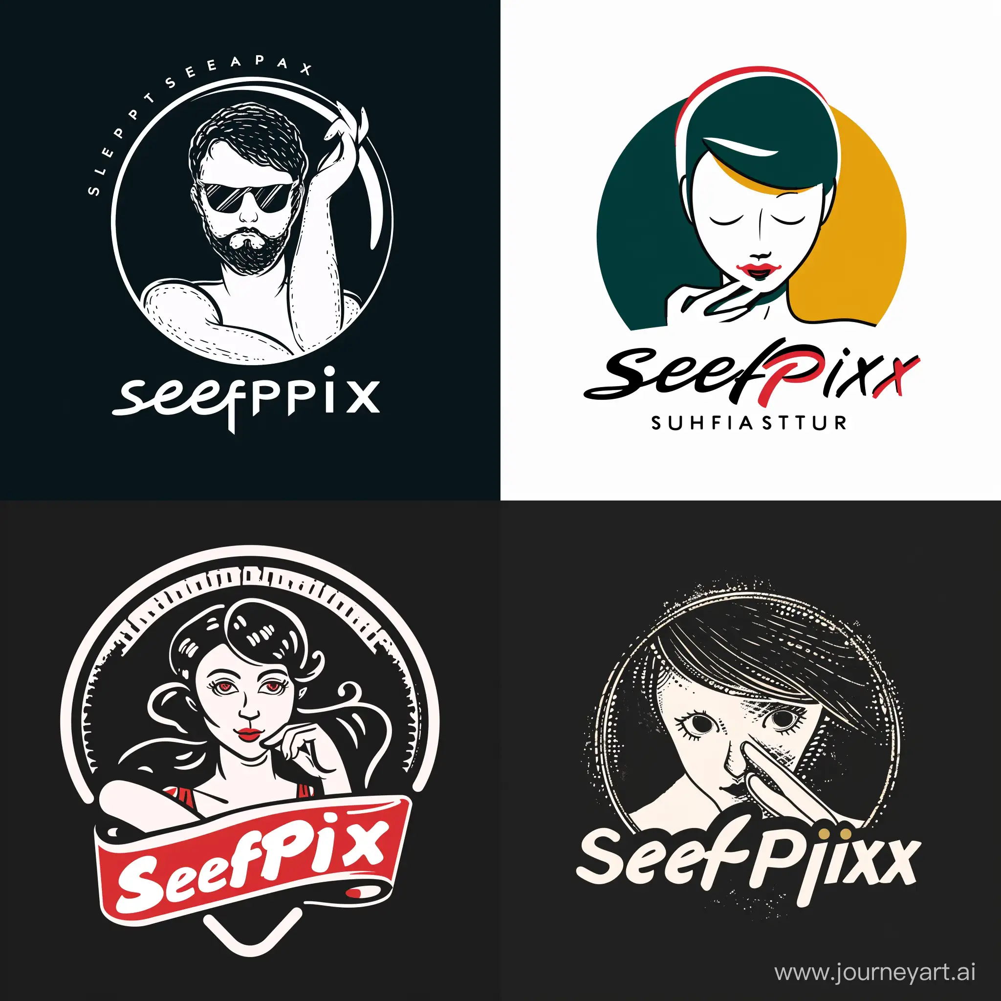 Логотип для фотостудии автопортрета SelfPixx