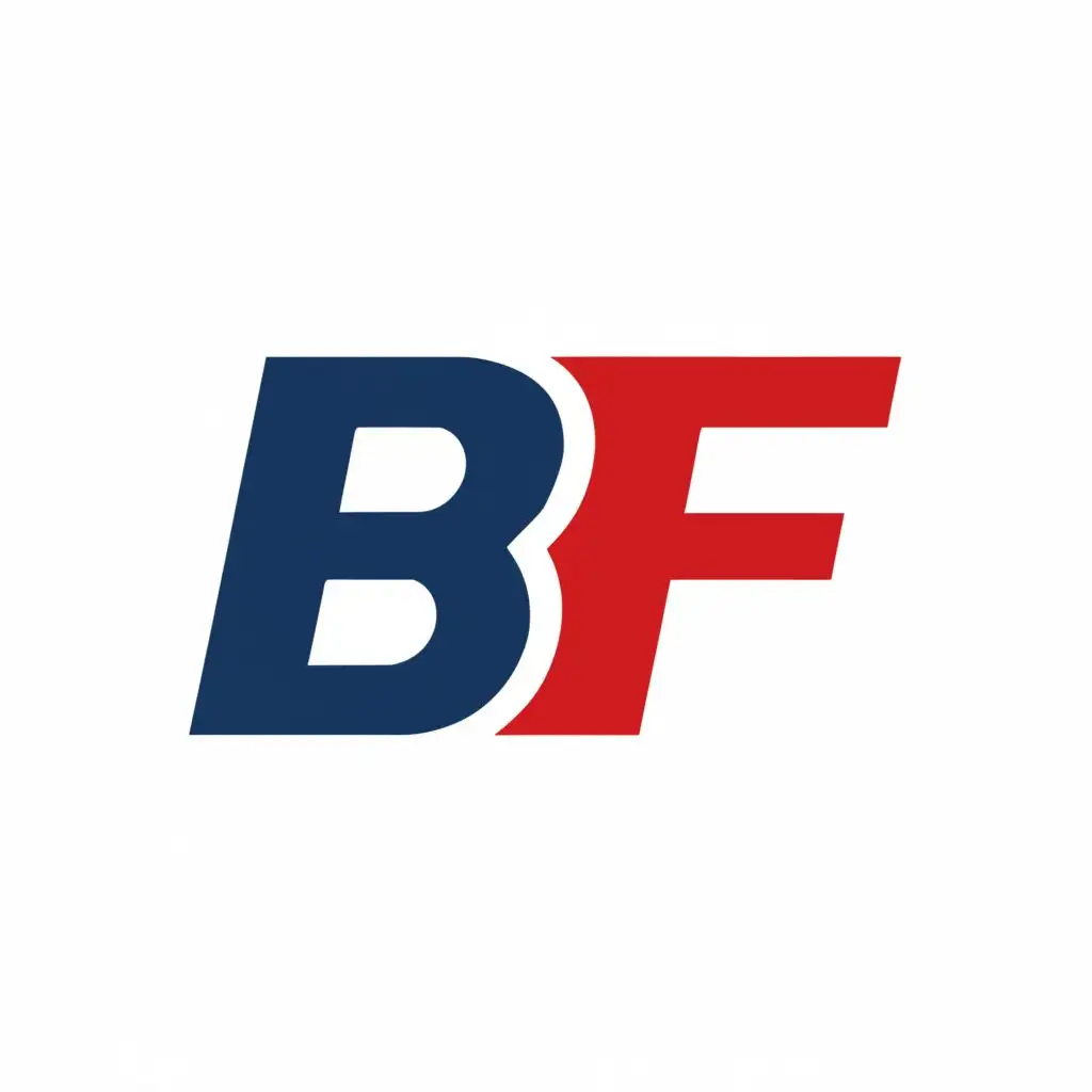 logo, close, minimal, blue and red, with the text ""bf"", typography, be used in Automotive industry