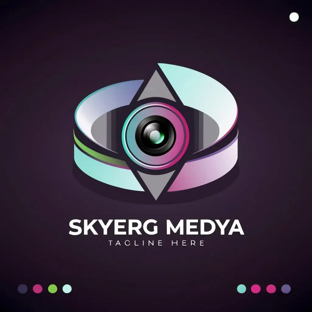 a logo design,with the text "Skyberg Medya", main symbol:camera,complex,be used in Entertainment industry,clear background