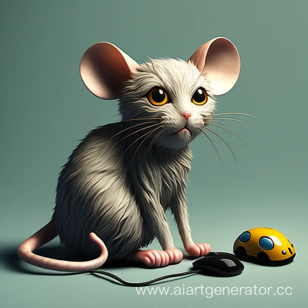 Playful-Cat-Chasing-a-Mischievous-Mouse-in-a-Whimsical-Adventure