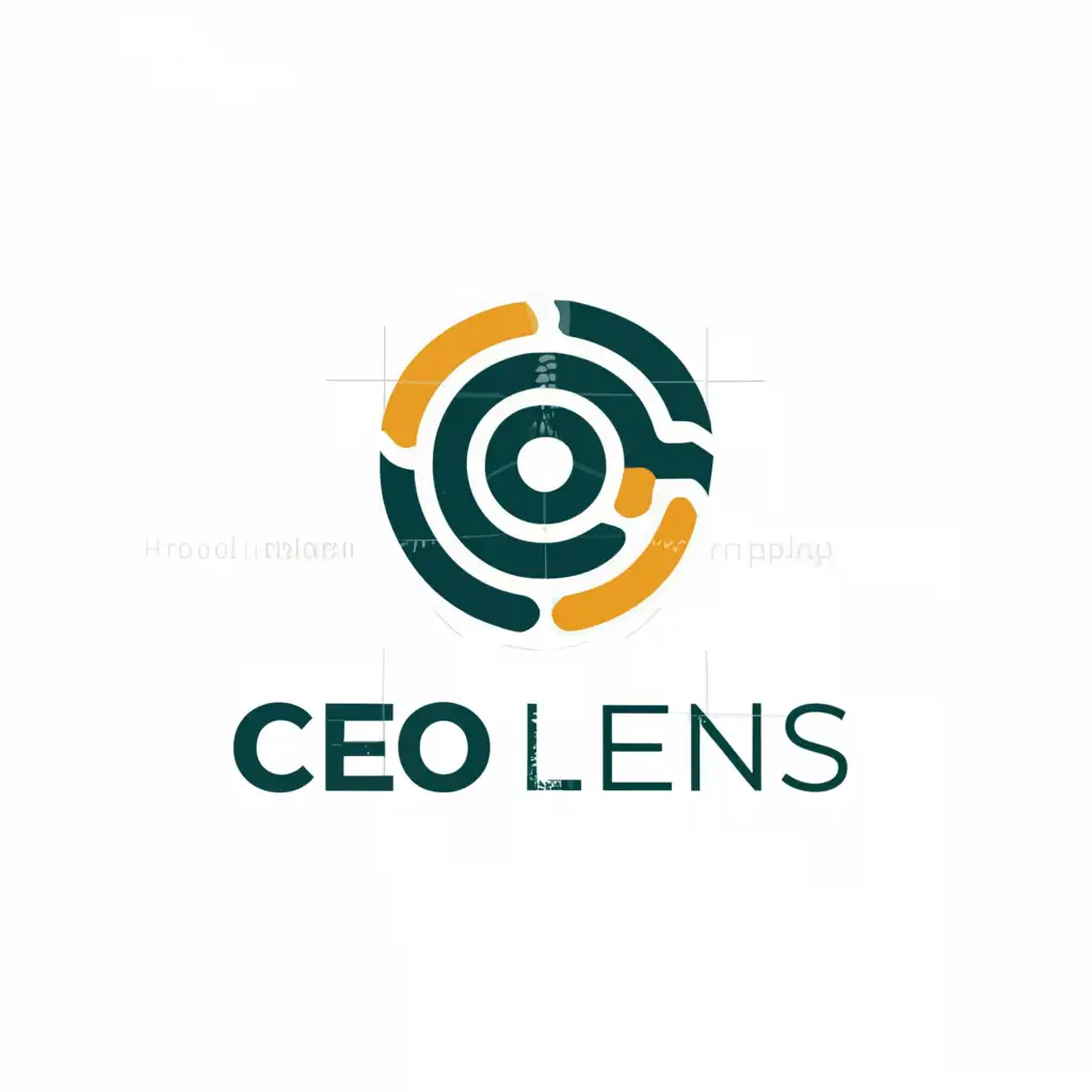 a logo design,with the text "CEO LENS", main symbol:lens,Moderate,be used in Finance industry,clear background