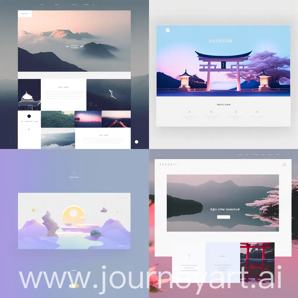 homepage for a calm and serene minimalist website
