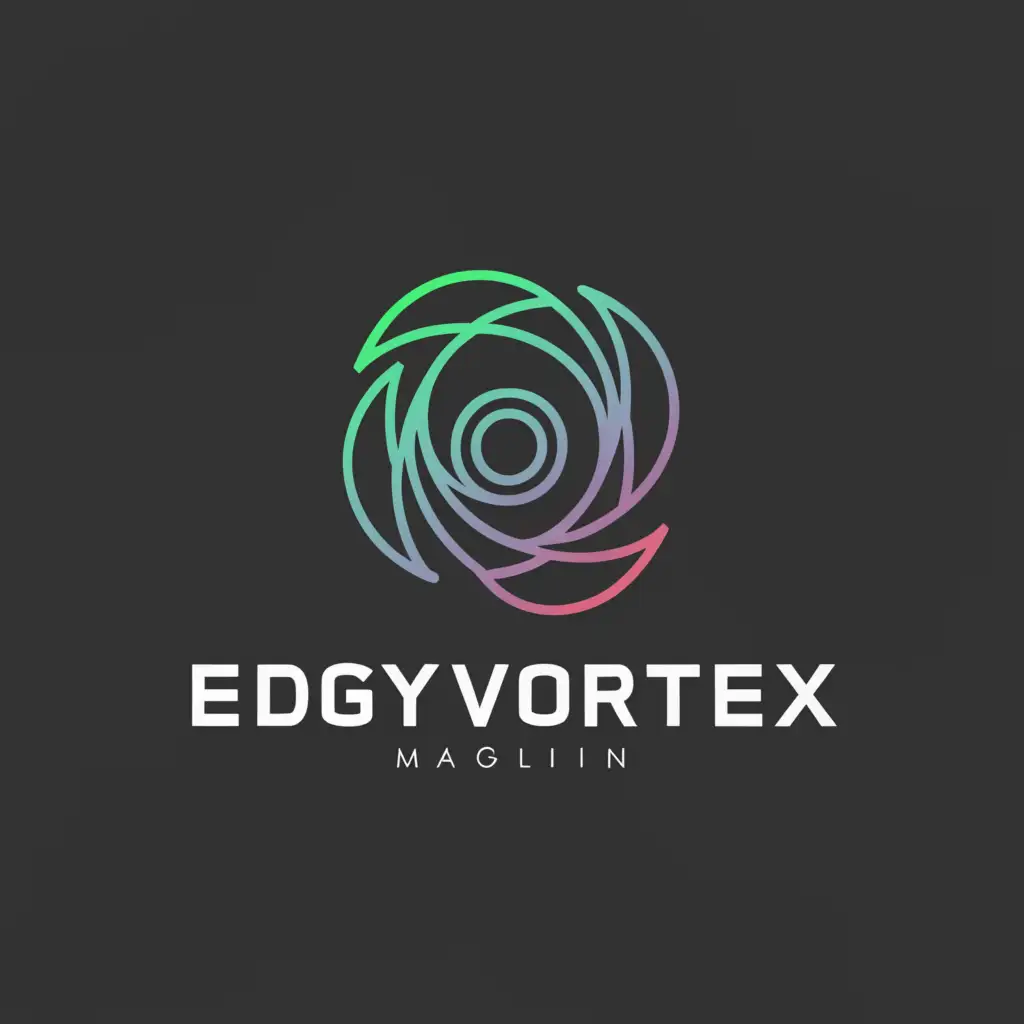a logo design,with the text "Edgy Vortex", main symbol:Vortex,Minimalistic,clear background