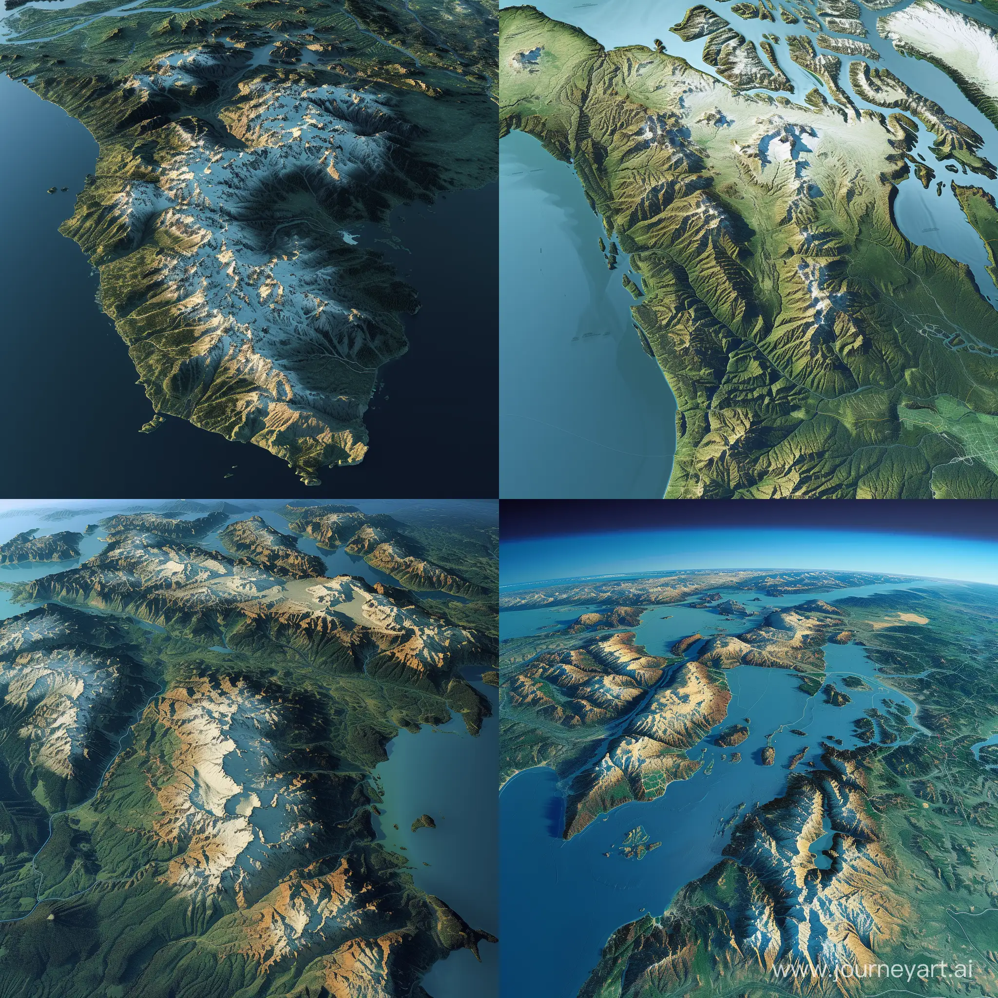 Cascadia region top notch quality satellite maps render whole