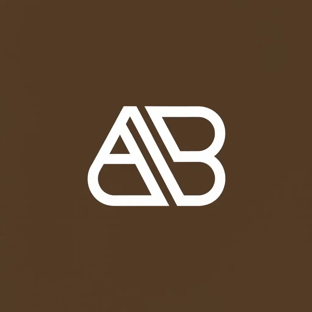 a logo design, with the text 'ab', main symbol: ab are combined together, Minimalistic, clear background black and yellow