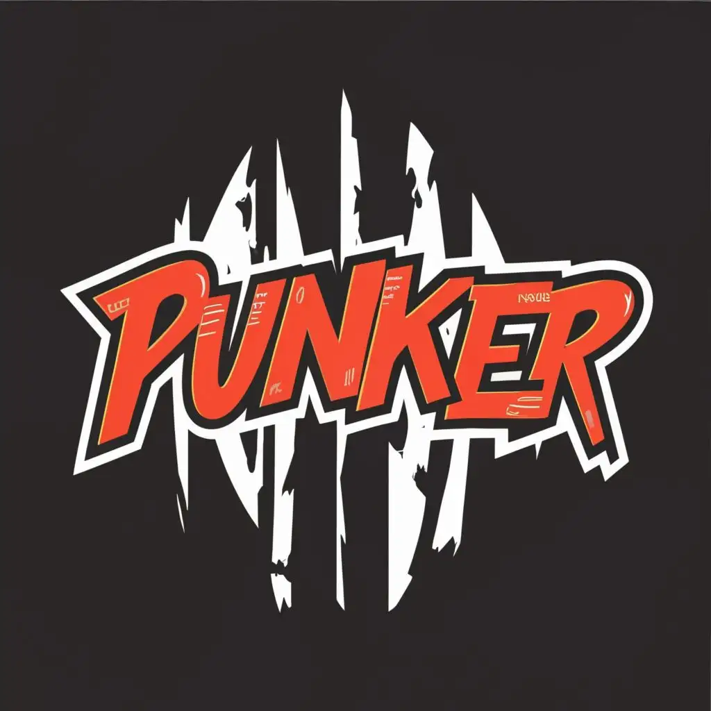 logo, dexter, with the text "PUNKER", typography, be used in Internet industry