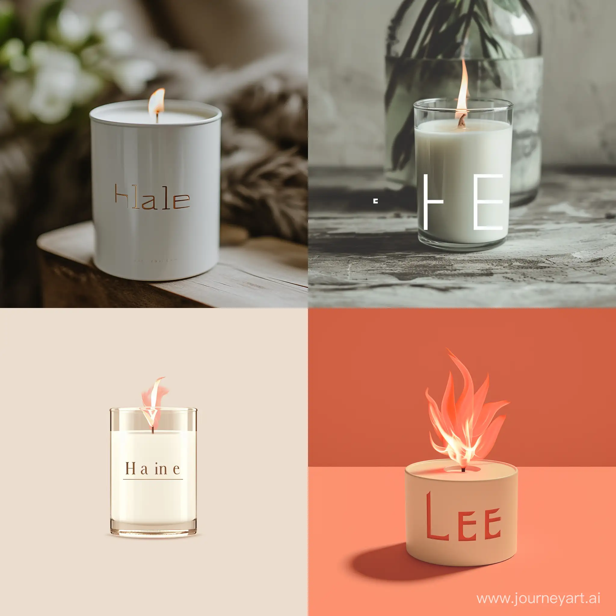 Создай красивый, минималистичный логотип для бренда по производству ароматизированных свечей под названием "flame"