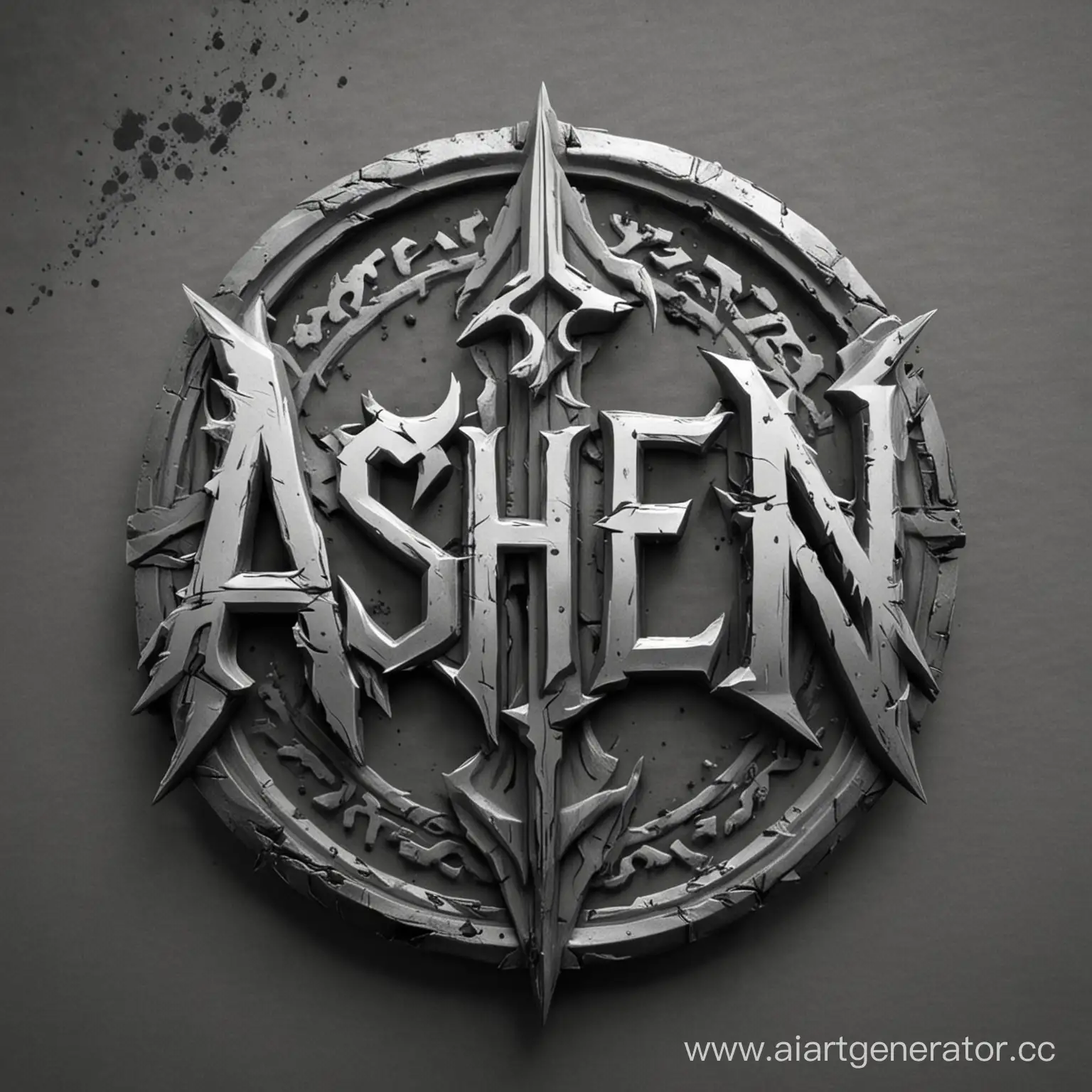 придумай серое лого для клана Ashen