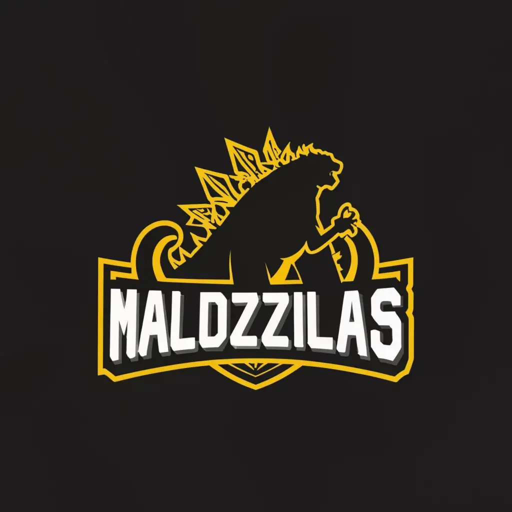 a logo design,with the text "Maldzillas", main symbol:godzillas,complex,be used in Real Estate industry,clear background