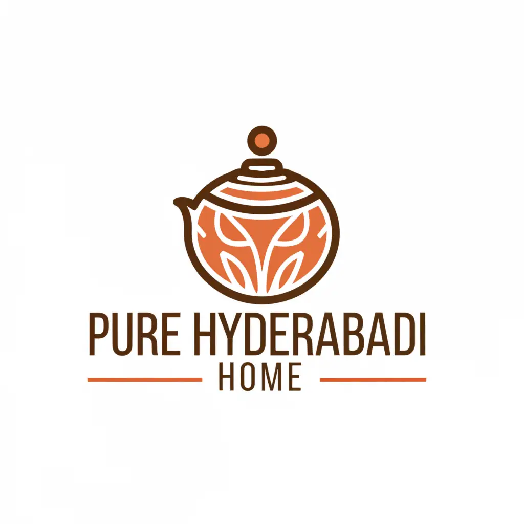a logo design,with the text "Pure Hyderabadi Home", main symbol:This is the food you get from our house's kitchen.,Moderate,clear background