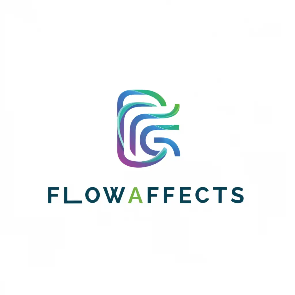 a logo design,with the text "flow affects", main symbol:energy and flow state,Moderate,clear background, dancers, imagi