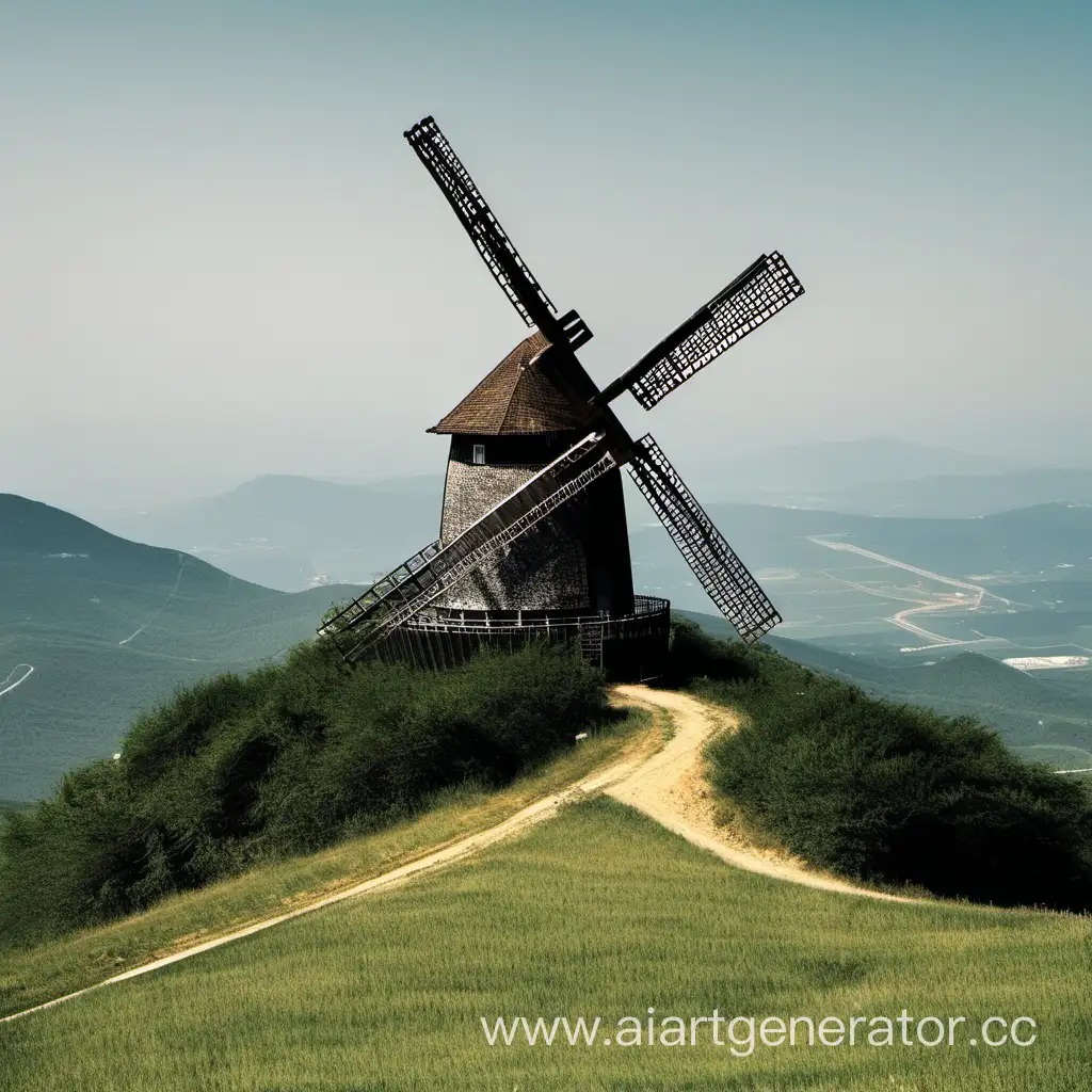 Majestic-Mountain-Windmill-Landscape