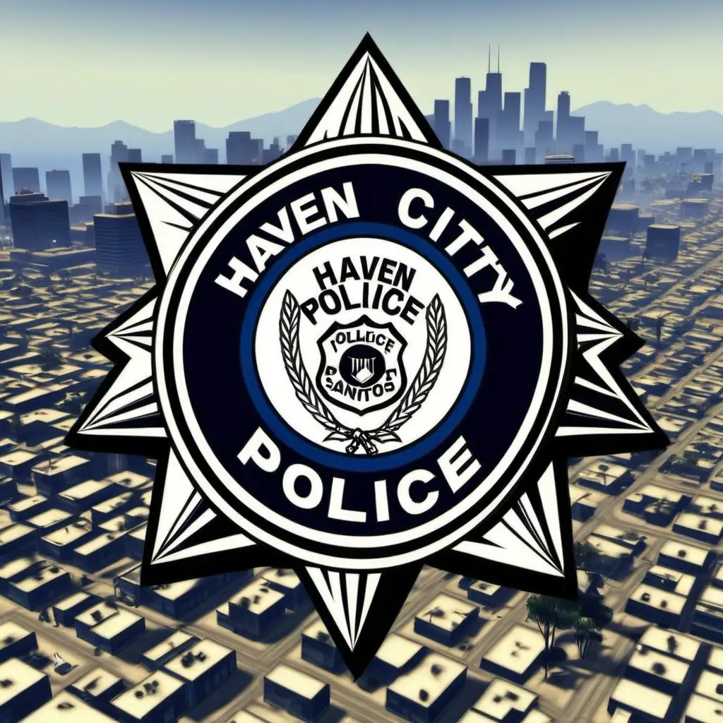 Haven City Police Emblem with Iconic Los Santos Landmark