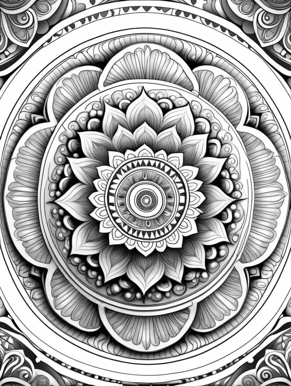 You are a graphics designer in charge of creating a book cover for an ADULT coloring book' The final product is a high glossy 8.5x11 inch image THAT SHOWS A Time Mandalas time warp




