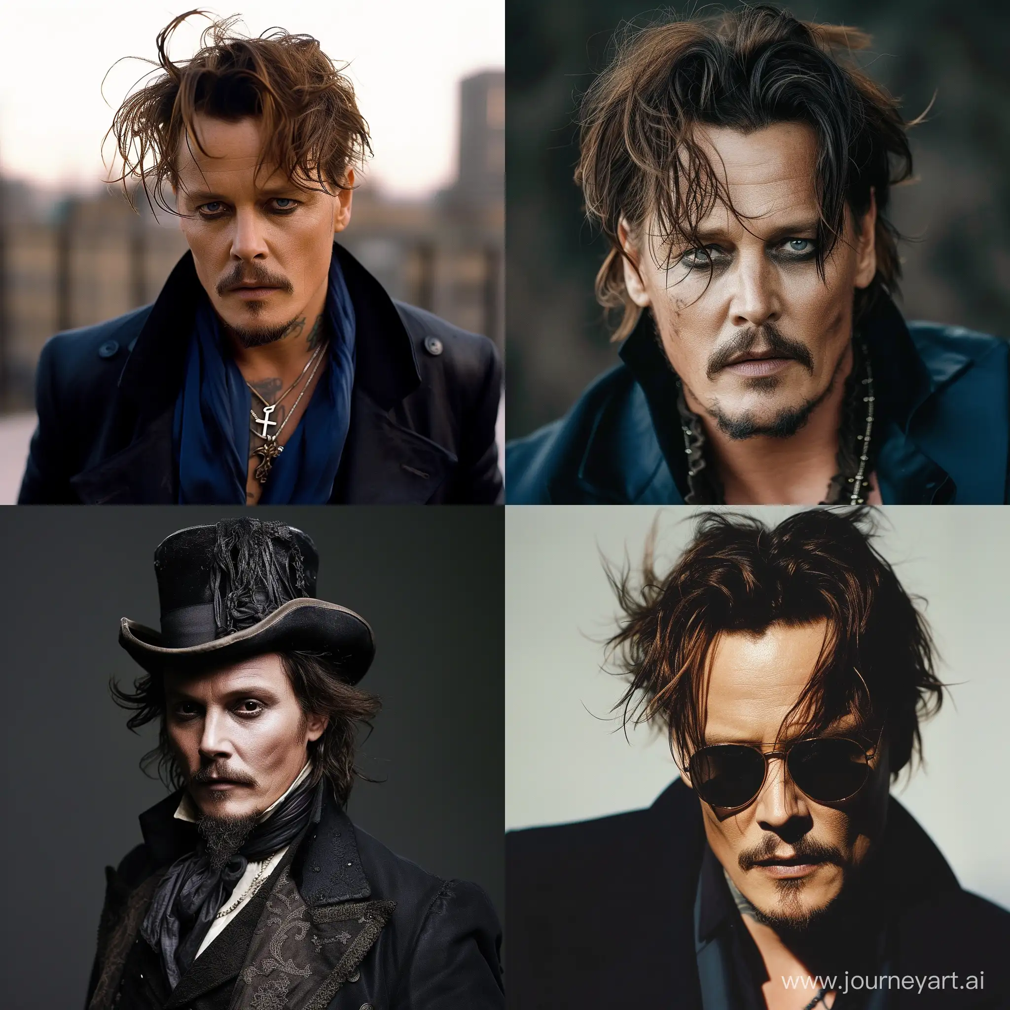 Johnny-Depp-Portrait-in-a-Square-Frame