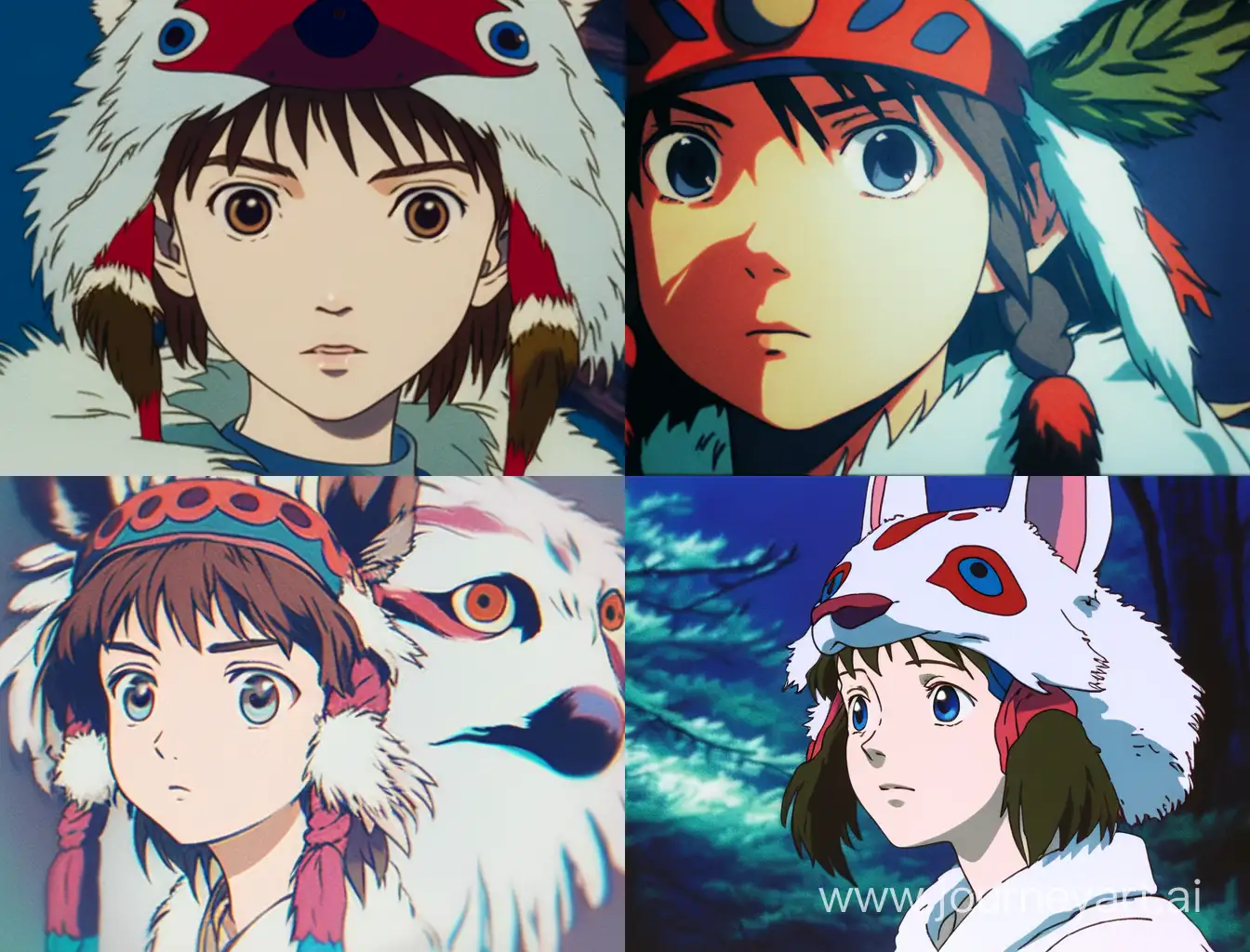 Anime-Princess-Mononoke-Inspired-Art-Enchanting-Forest-Spirit-in-Miyazaki-Style