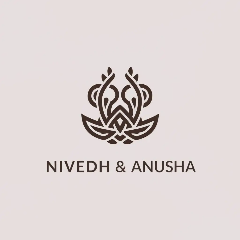 a logo design,with the text "nivedh and anusha", main symbol:wedding,Moderate,be used in Home Family industry,clear background