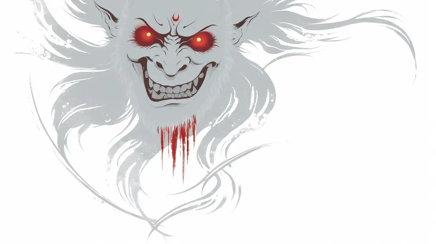 create a Japanese style evil spirit based on the image provided
