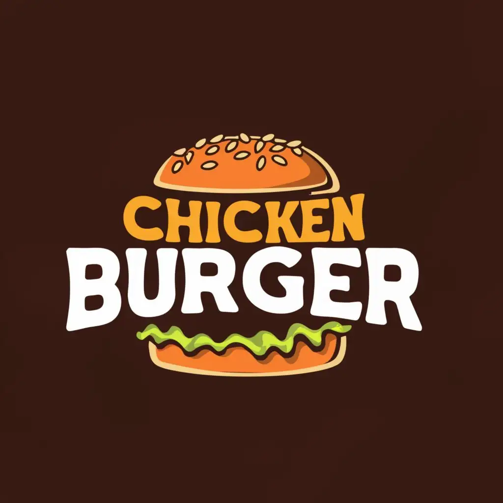 LOGO Design For Chicken Burger Juicy Burger Icon for Restaurant ...