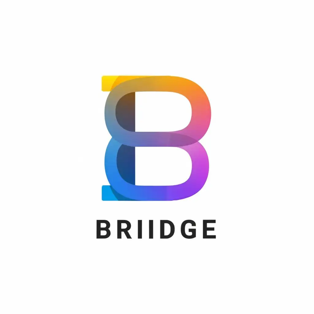 logo, B, with the text "bridge", typography, be used in Internet industry