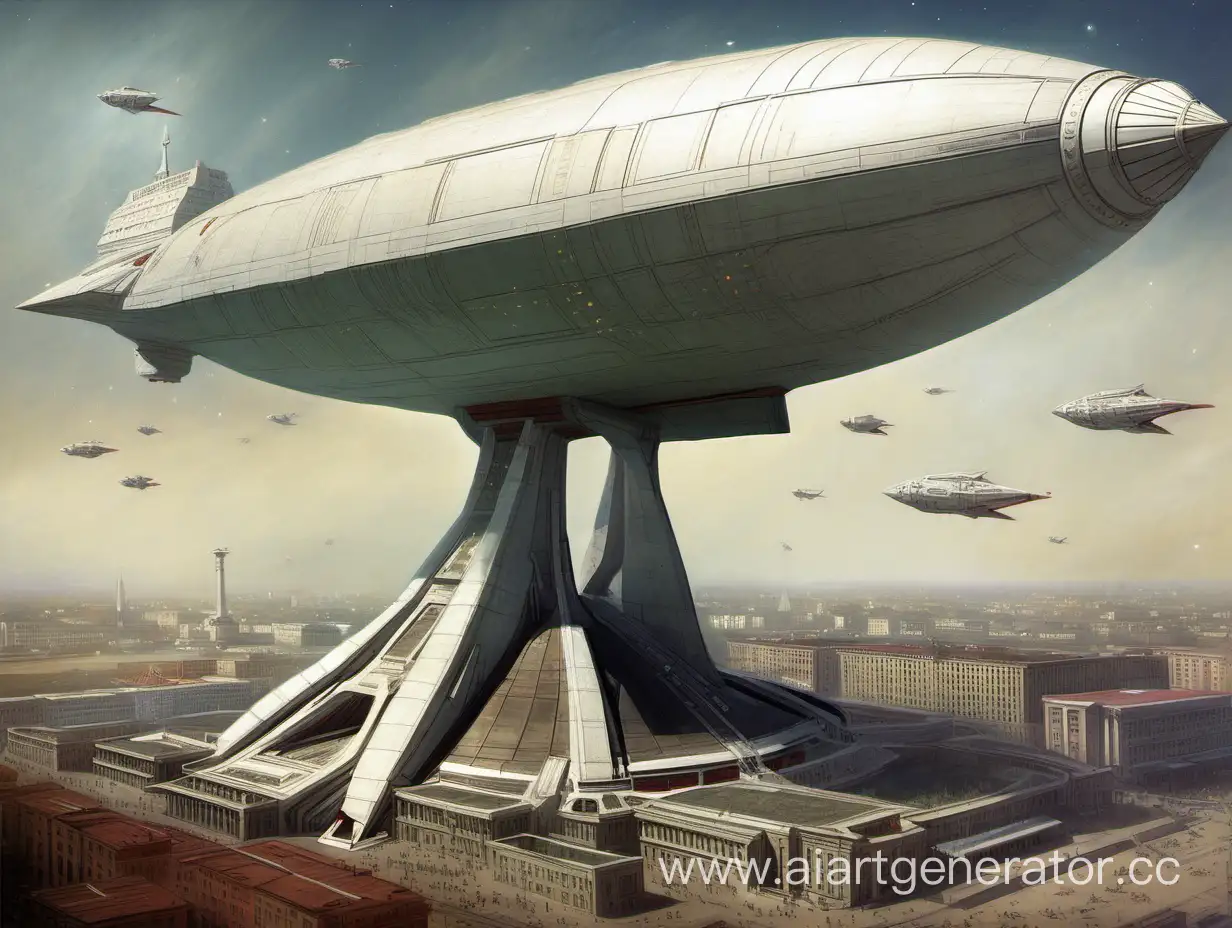 Futuristic-Spaceship-Lenin-Travels-Through-Celestial-Wonders