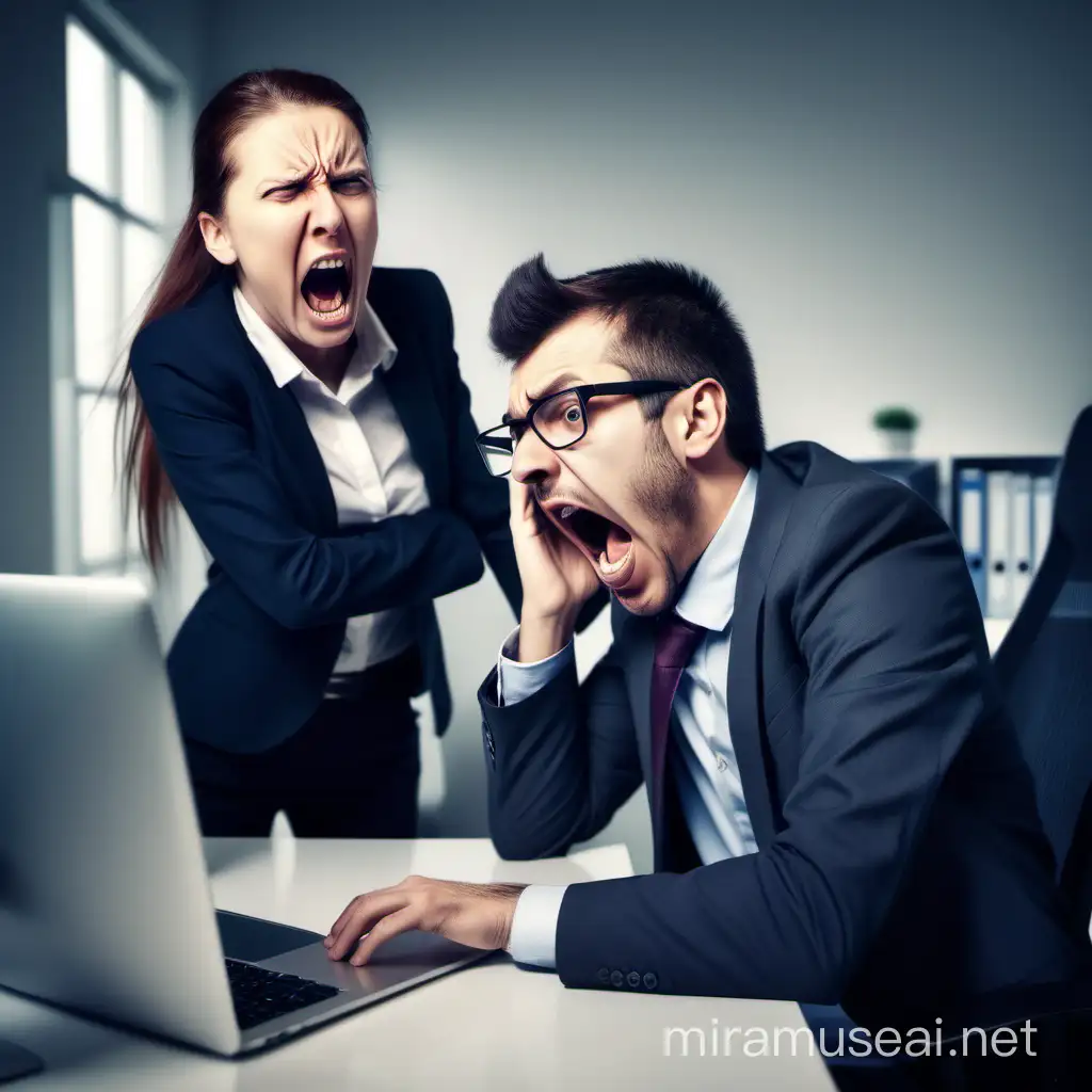 Manager Shouting at Software Engineer Workplace Stress and Pressure
