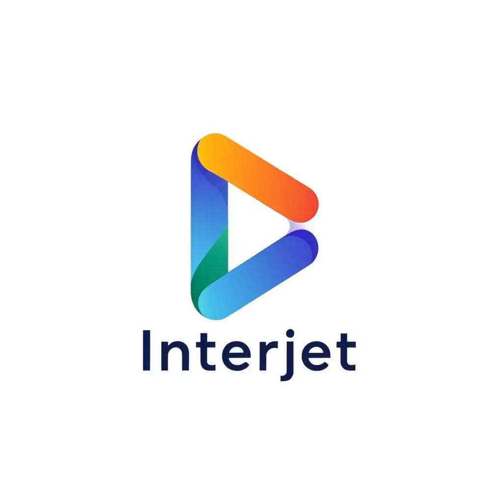 a logo design,with the text "INTERJET", main symbol:Create a letter "I" as a Google "g", use Same colours. Initial "I" of interjet.,Moderate,be used in Internet industry,clear background
