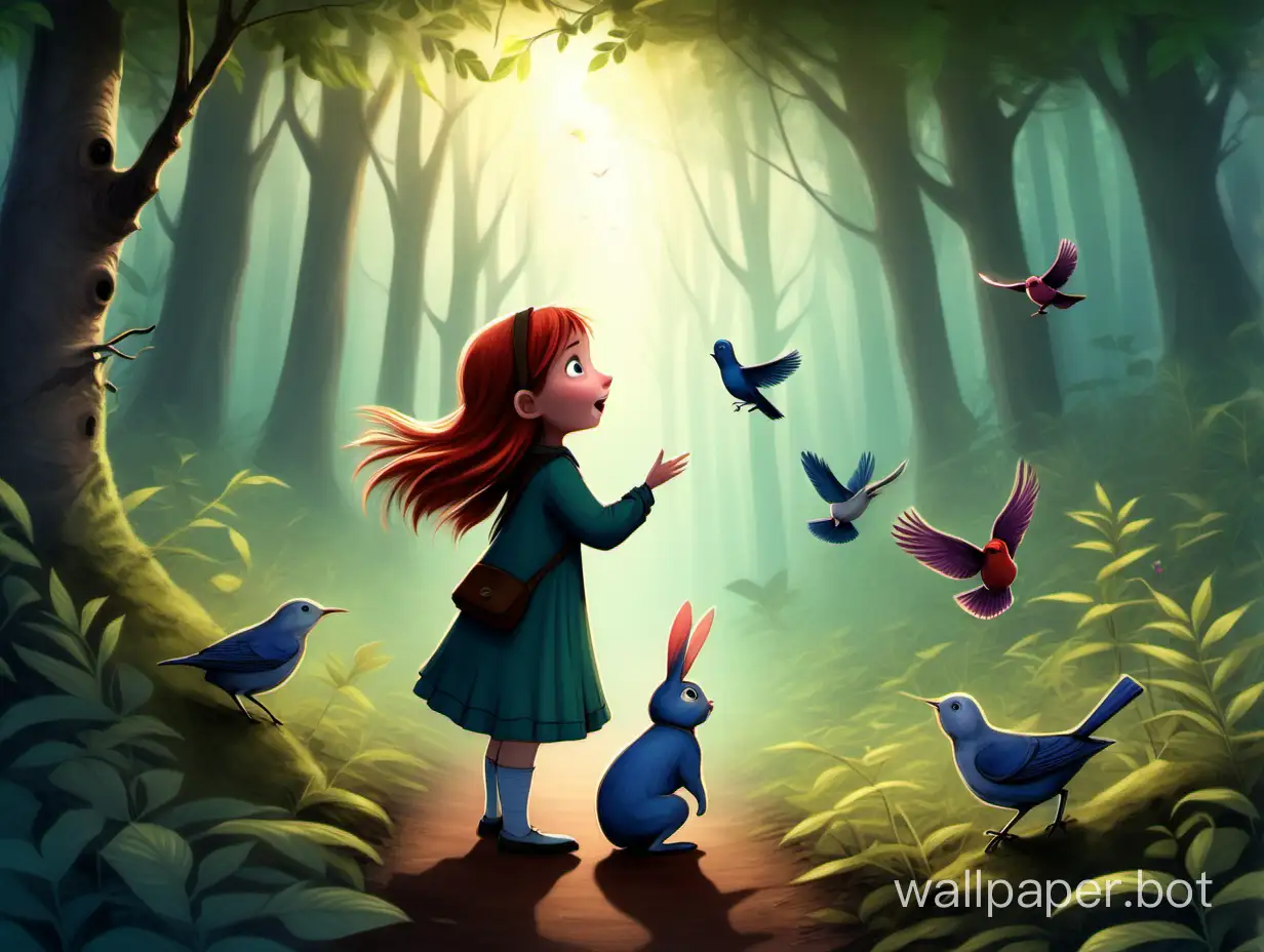 After Anna and the Philosopher Rabbit's fascinating journey through the Forest of Eternal Mystery, the girl decided to venture further and meet the Songbirds. Their singing could be heard from afar, and Anna became curious to learn what they could tell her.