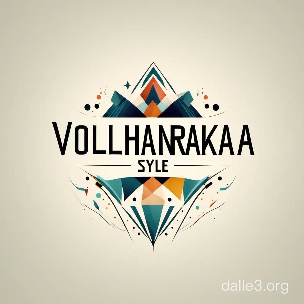Contemporary Art Illustrations style logo design, incorporating the name of the author: Volha Harlenka