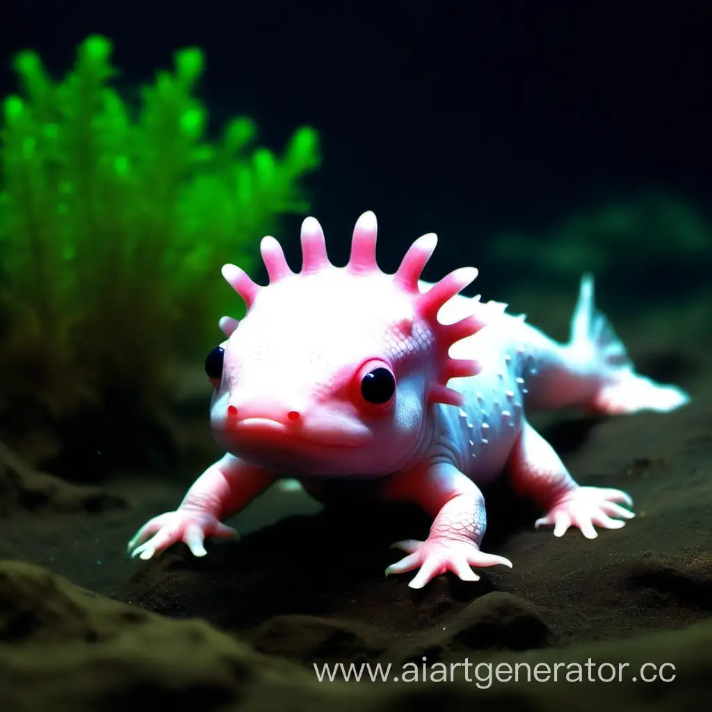 Adorable-Axolotl-in-a-Colorful-Aquatic-Habitat