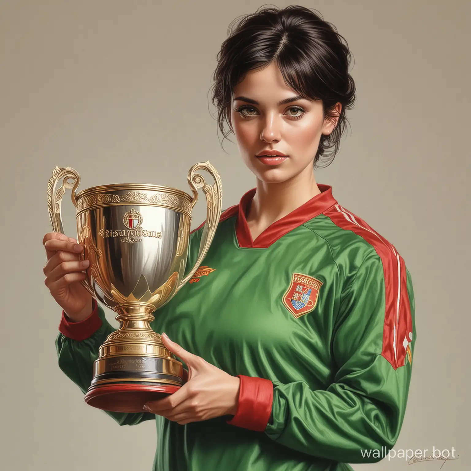 Realistic-Drawing-of-Elizabeth-von-Valentine-Holding-Champions-Cup-in-Soccer-Uniform