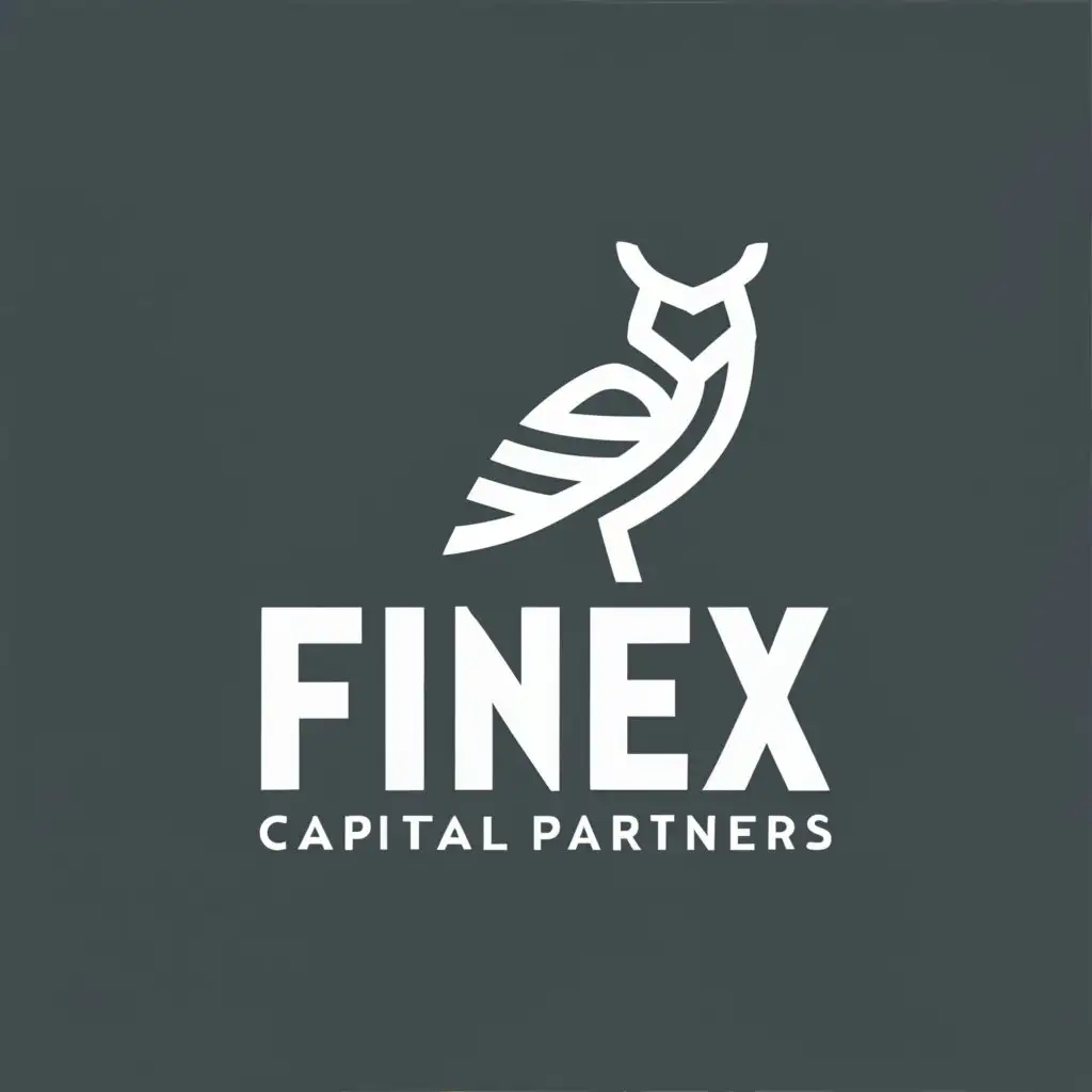 logo, Owl with finance, with the text "Finex Capital Partners", typography, be used in Finance industry