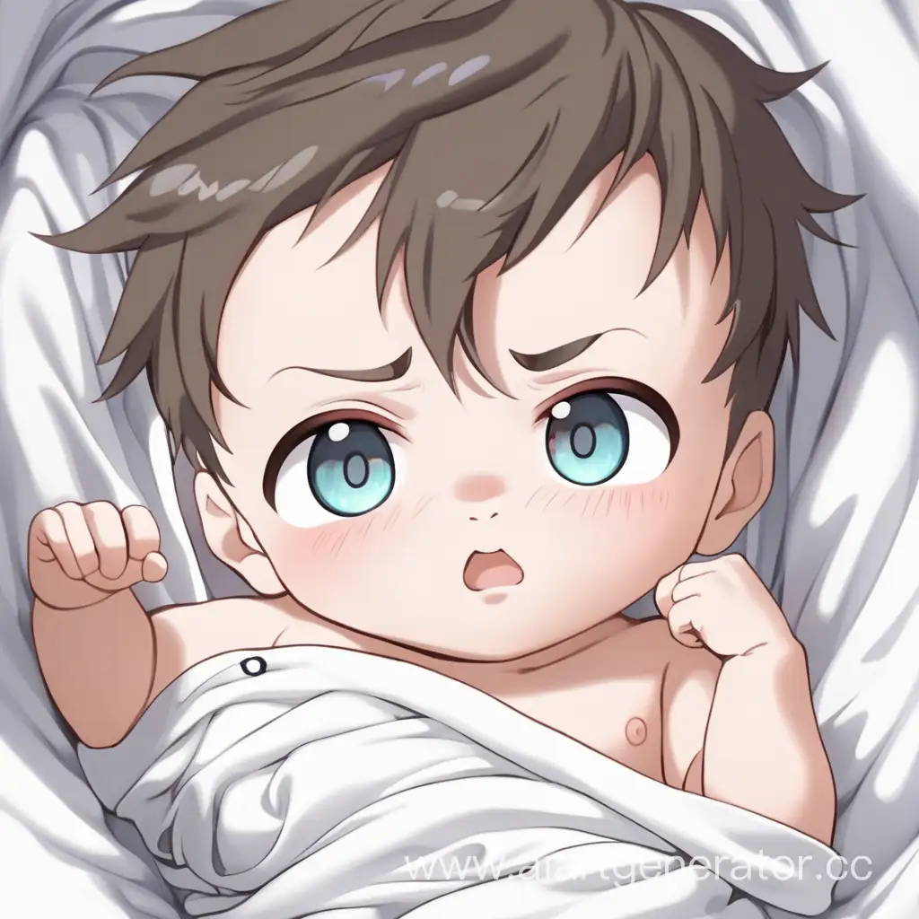 newborn anime boy