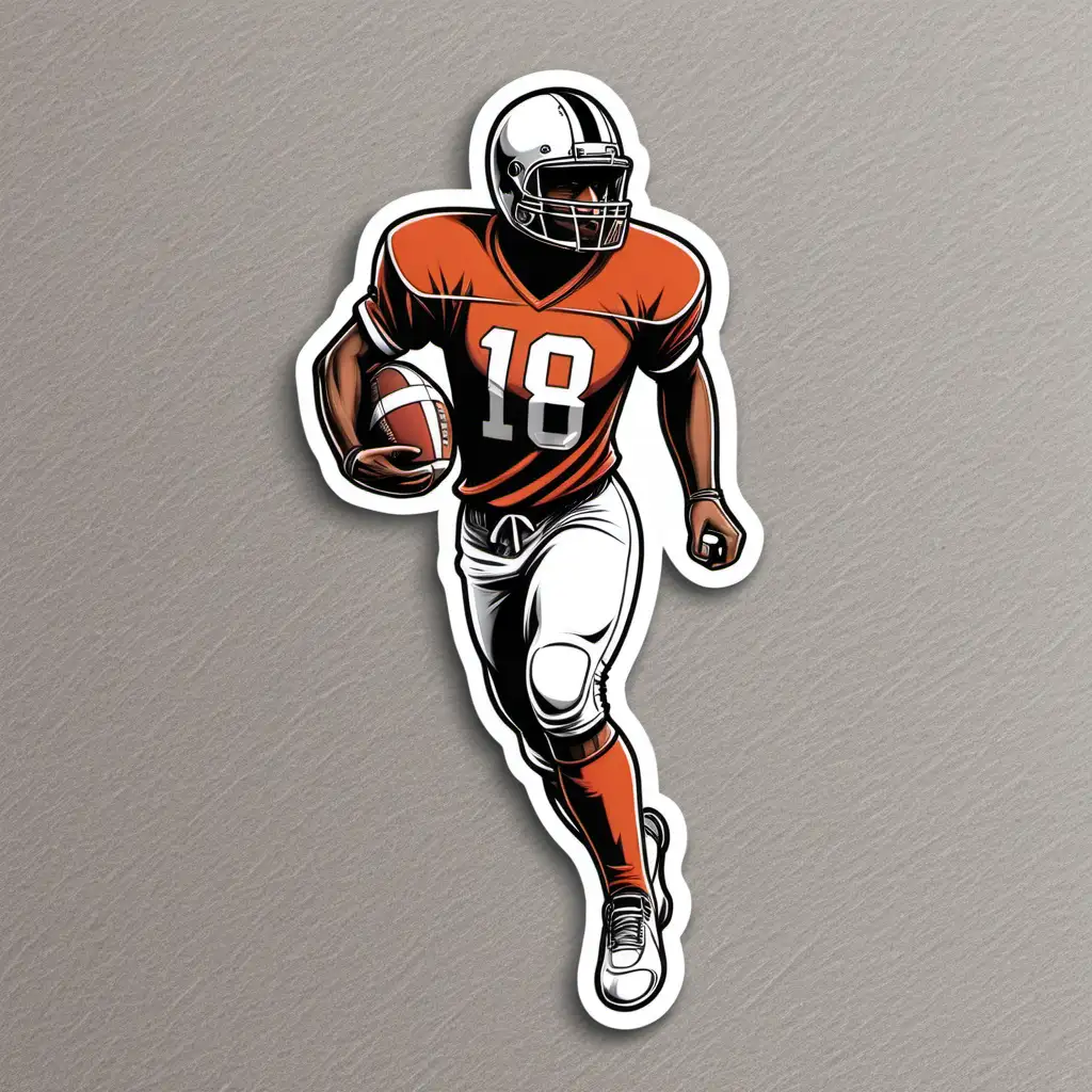 Dynamic Football Player Sticker for Sports Enthusiasts