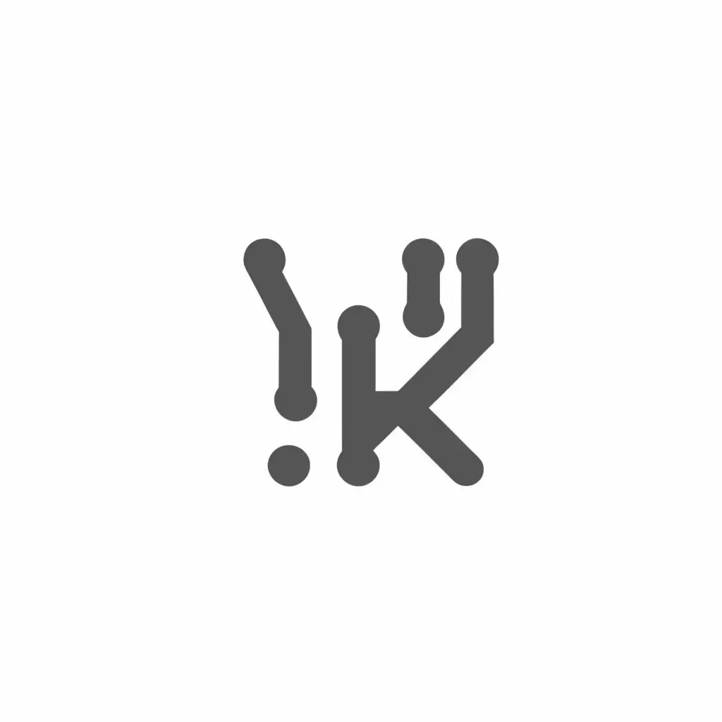 a logo design,with the text "yK", main symbol:Simple,Minimalistic,be used in Technology industry,clear background