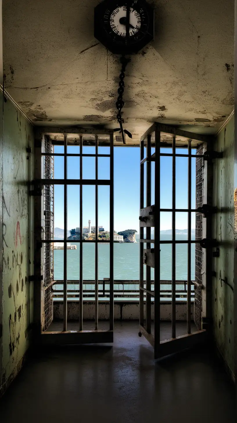 Historic Alcatraz Prison with Panoramic Ocean Views