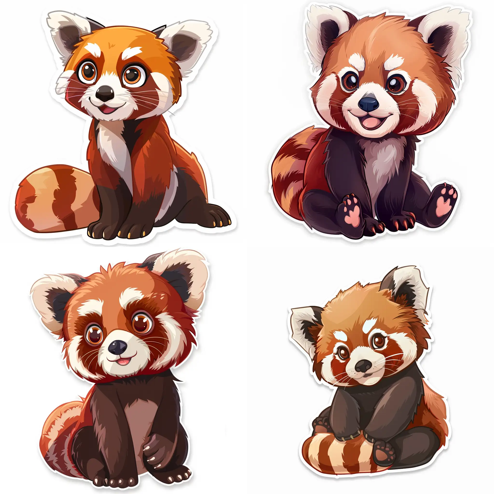 Cartoon-Baby-Red-Panda-Sticker-HQ-4K-Vector-Illustration