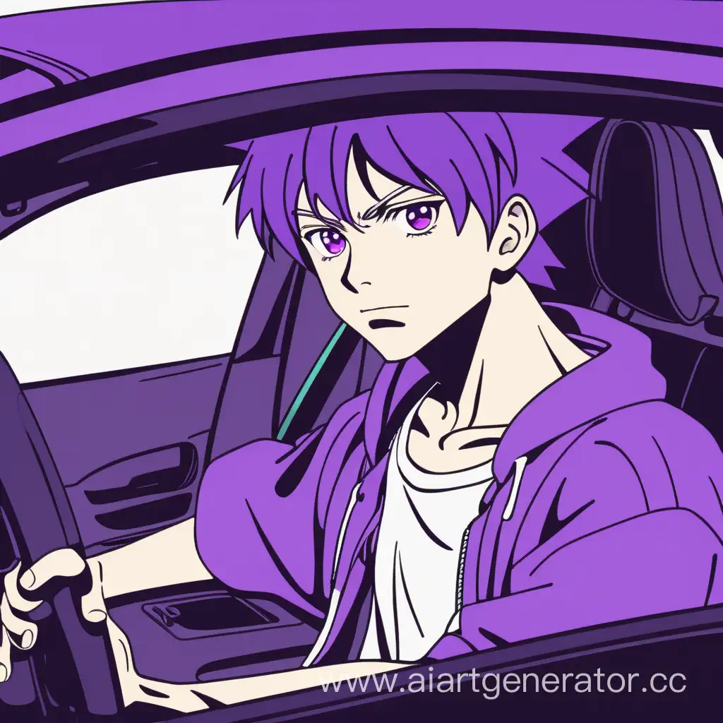 Anime-Style-Young-Man-Driving-in-Purple