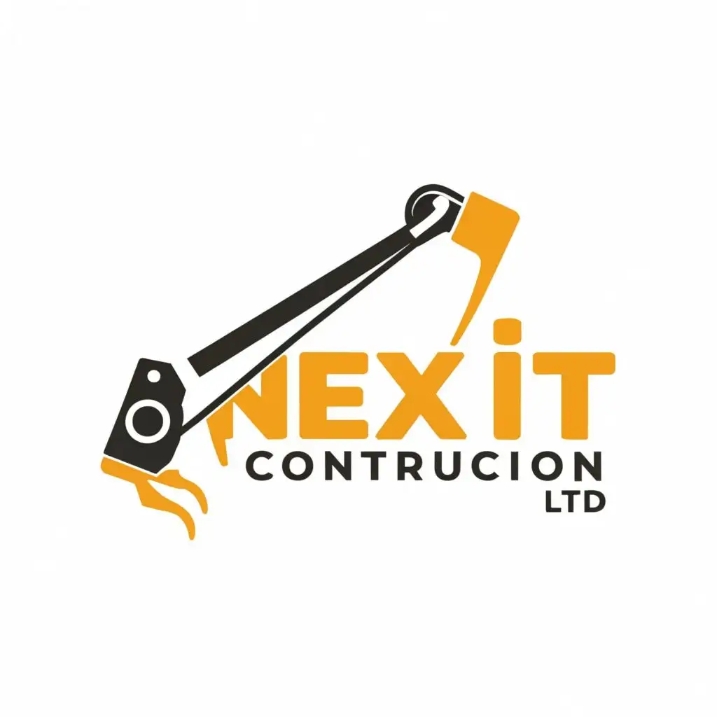 logo, Tool, with the text "Nexit Construction Ltd", typography, be used in Construction industry
