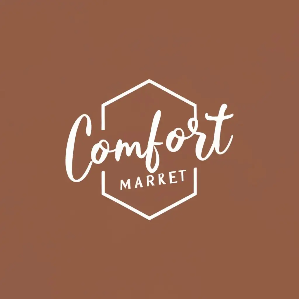 logo, square, with the text "comfort Market", typography