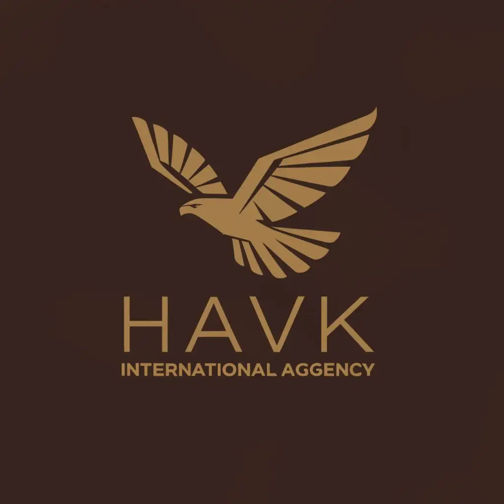 a logo design,with the text 'Hawk International Travel Agency', main symbol:Hawk and airplane,complex,be used in Travel industry,clear background